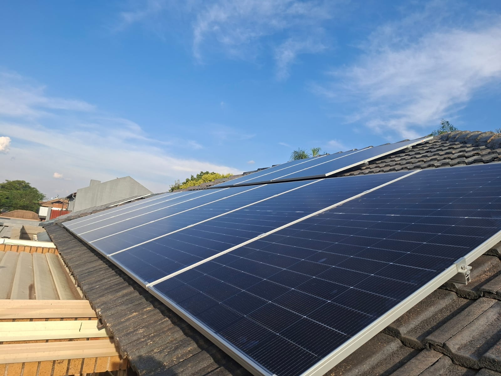 Solar panel installation by solar installers in Pretoria on a residential roof